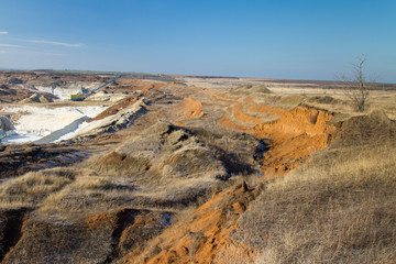 Winter clay quarry