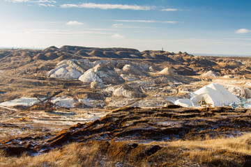 Winter clay quarry