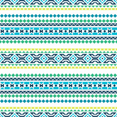 Seamless pattern based on American Indians. Geometric ornament. Background in ethnic style. The texture of fabric, paper, wrapping. Rhombuses, triangles.