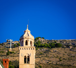 Fototapeta na wymiar Church tower in Dubrovnik 
