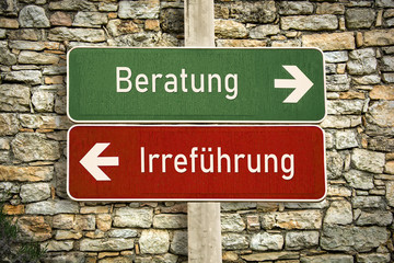 Fototapeta premium Schild 316 - Beratung