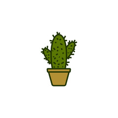 cactus flat vector icon