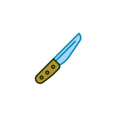 knife flat vector icon