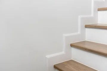 Fototapete Treppen Inneneinrichtung der Holztreppe