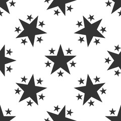 Star icon seamless pattern on white background. Favorite, Best Rating, Award symbol. Flat design. Vector Illustration
