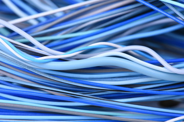 Electric cable network close-up