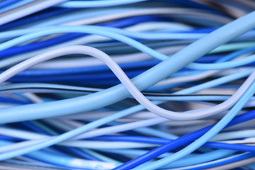Electric cable network close-up