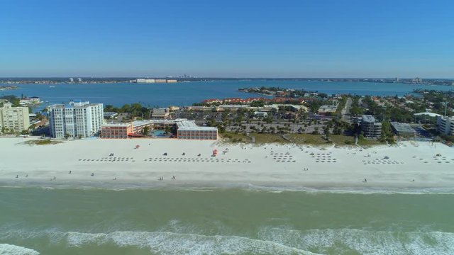 Aerial commercial video St Petersburg Beach FL pete hotels