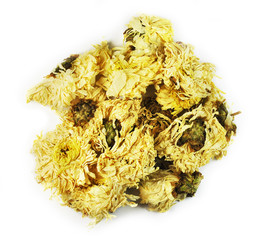 Flos Chrysanthemi, flower,  chinese herbal medicine isolated. Ju Hua