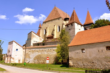 Fototapeta na wymiar Fortified medieval church Biertan, one of the most important Saxon villages in Transylvania, having been on the list of UNESCO World Heritage Sites since 1993