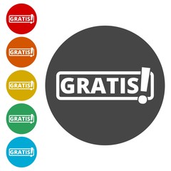 Gratis icon, Gratis sign 