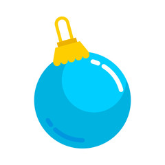 Blue Christmas Ball Vector Graphic Illustration