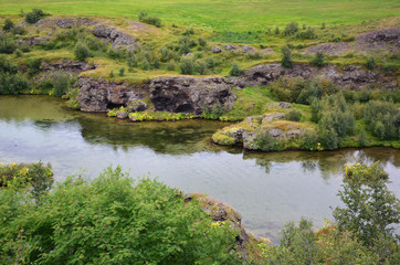 Fototapeta na wymiar Lake Mývatn in North Iceland