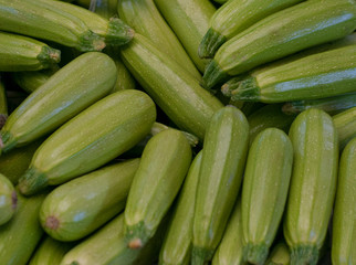  Lots of green zucchini for background