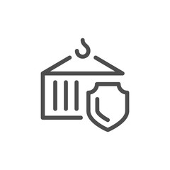 Cargo insurance line icon