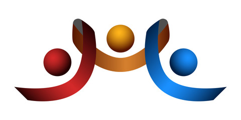 Isolated teamwork logo