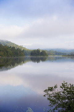 Summer morning in La Mauricie National Park, Quebec, Canada 
