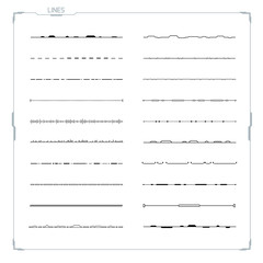 Futuristic Lines Set. Abstract Elements