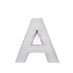 Single sawn wooden letter isolated