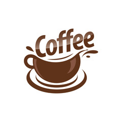 Coffee cup vector logo design template. Vector coffee shop labels.