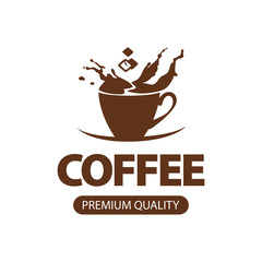 Coffee cup vector logo design template. Vector coffee shop labels.