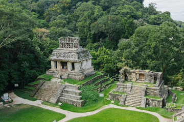 Obraz premium Mayan pyramide in Palenque Mexico