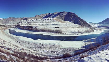 панорама реки Катунь, Алтай