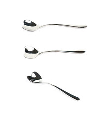 Heart shaped teaspoon isolated
