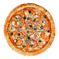 pizza isolated on the white