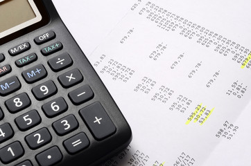 Calculator on figures listing