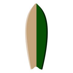 Isolated surfboard illustration