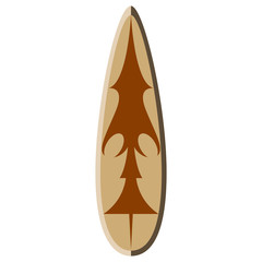Isolated surfboard illustration
