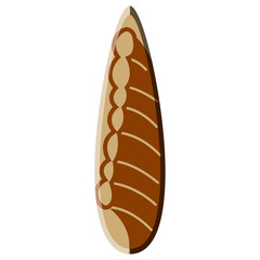 Isolated surfboard illustration