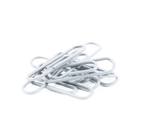 Pile of office clips isolated