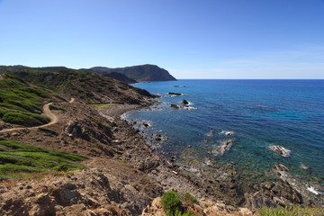 Fototapeta premium plage de cavalleria, minorque, baleares, espagne