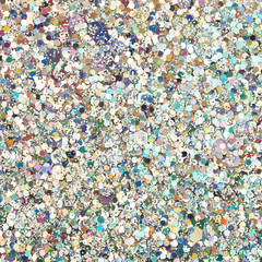Surface coated with colorful sequins