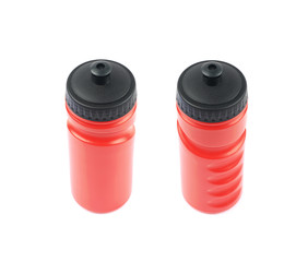 Plastic sport water bottle isolated
