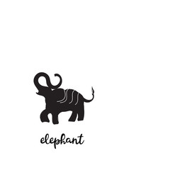 Simple modern elephant logo, elegant and stylish