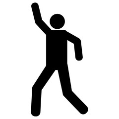 Fototapeta na wymiar Person dancing icon