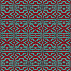 Turquoise blue abstract seamless repeating ethnics pattern texture
