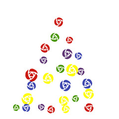 Festive Background with Colorful  flowers. Feminine Pattern for Postcard, Print, Banner or Poster. Small Pretty  roses For Party Decoration, Wedding, Birthday or Anniversary Invitation