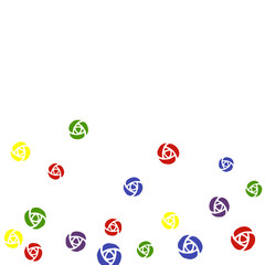 Festive Background with Colorful  flowers. Feminine Pattern for Postcard, Print, Banner or Poster. Small Pretty  roses For Party Decoration, Wedding, Birthday or Anniversary Invitation