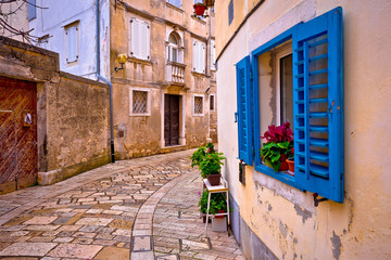 Mediterranean stone street of Porec view