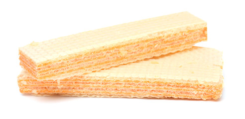 wafer sticks on white background