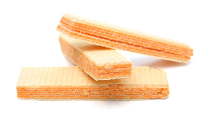 wafer sticks on white background