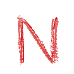 Single hand drawn letter isolated