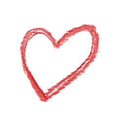Hand drawn heart shape isolated