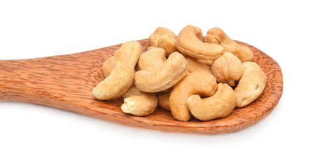 Mixed Nuts in wood spoon