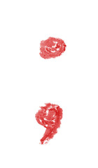 Hand drawn semicolon symbol isolated