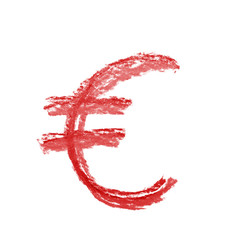 Hand drawn currency symbol isolated